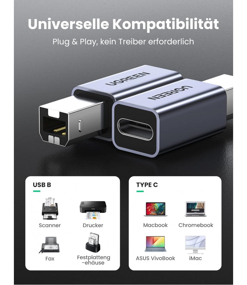 UGREEN 20120B USB C TO PRINTER ADAPTOR