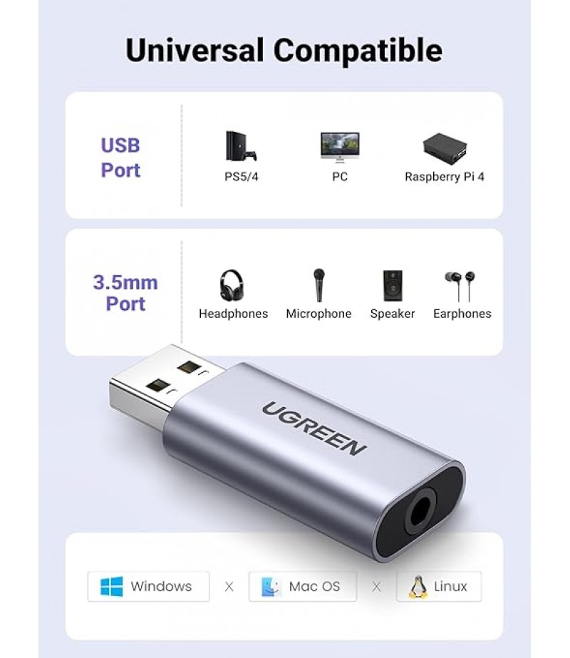 UGREEN 80864B USB SOUND CARD 